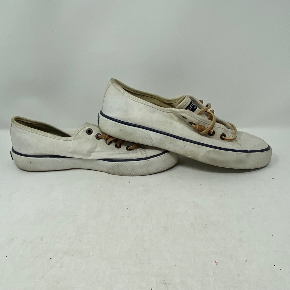 Sperry Crest Vibe Womens 5.5 White Canvas Sneakers STS95128 Memory Foam - Picture 15 of 15